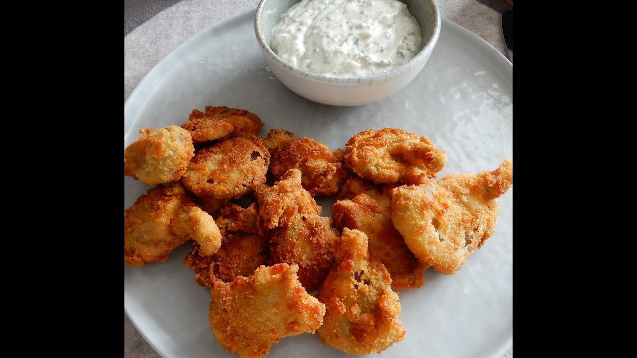 Panierte Austernpilze mit Sauce Tartar