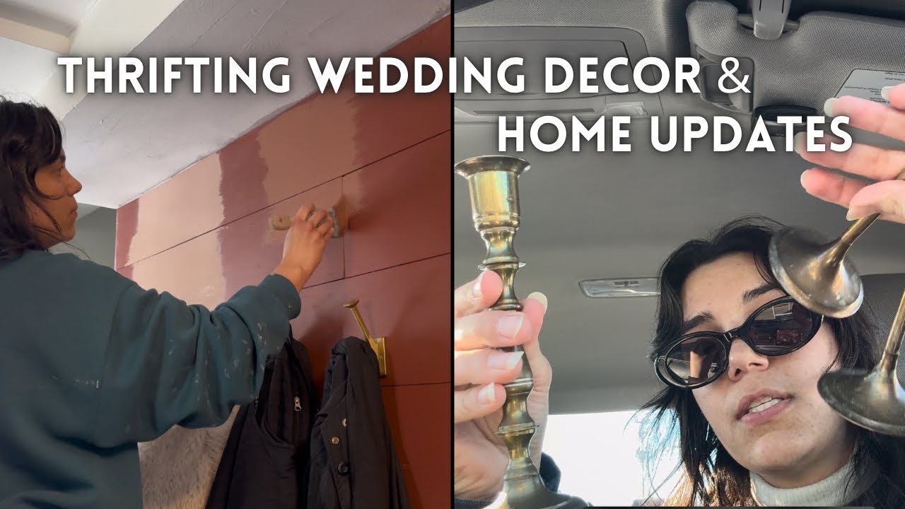thrifting & haul, small home projects✨TESTING PAINT SAMPLES✨wedding decor tour