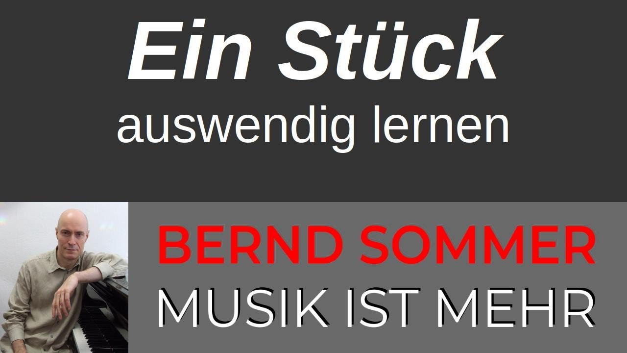 Musikstück auswendig lernen. Beispiel: Alle meine Entchen.