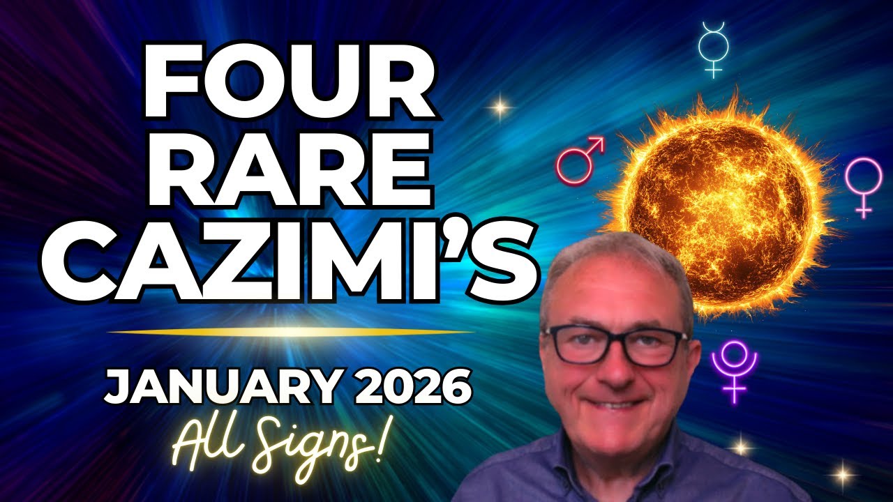 Four Rare Cazimi’s in January 2026 | A Shift in Time (All Signs)