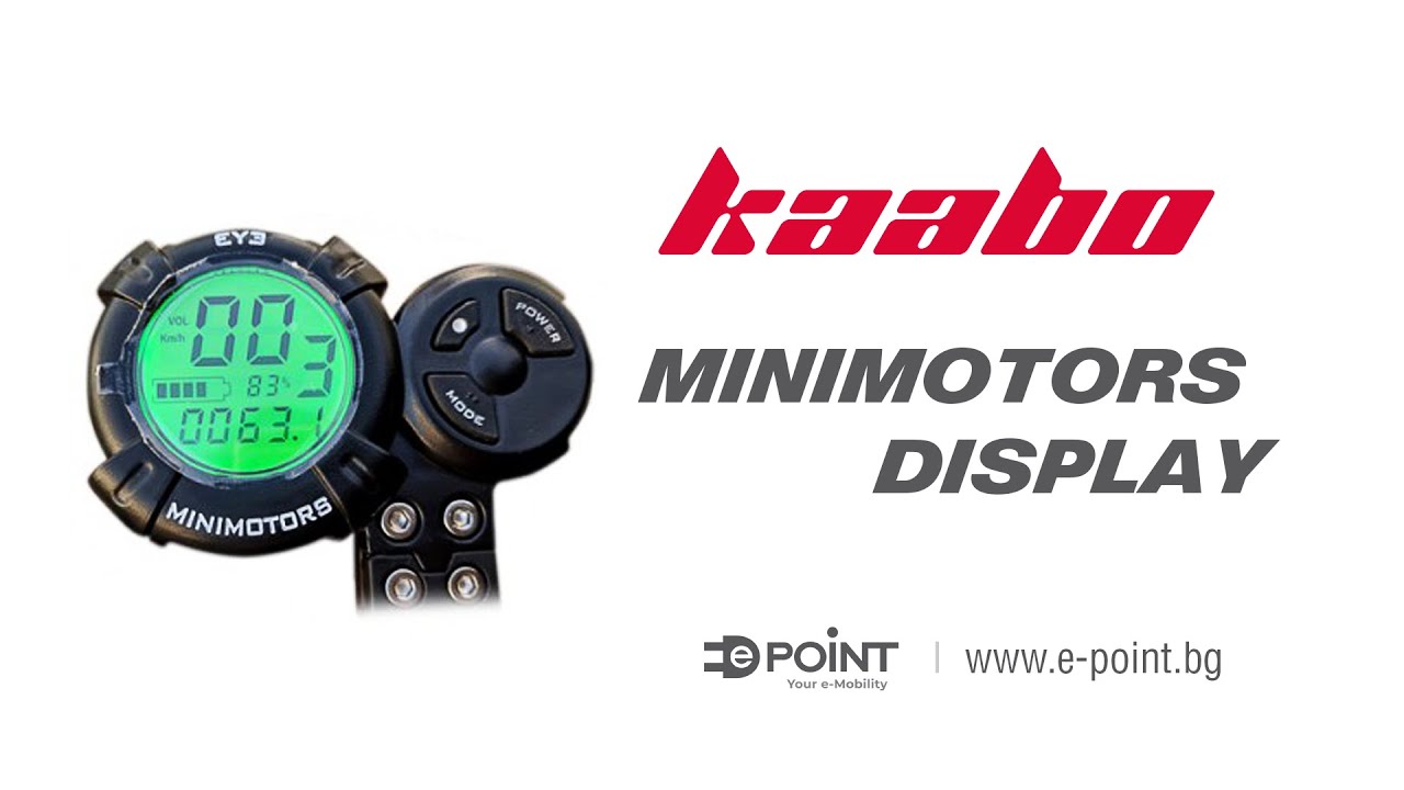 MINIMOTORS Display Settings for Kaabo scooters