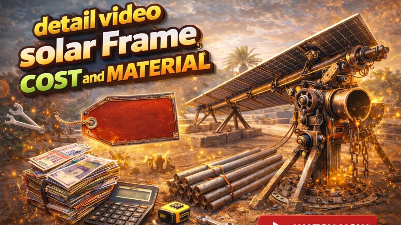 Solar frame kesa tyar krn ! Moving solar frame 2026 Asaan or Sasta tarika cost or material 