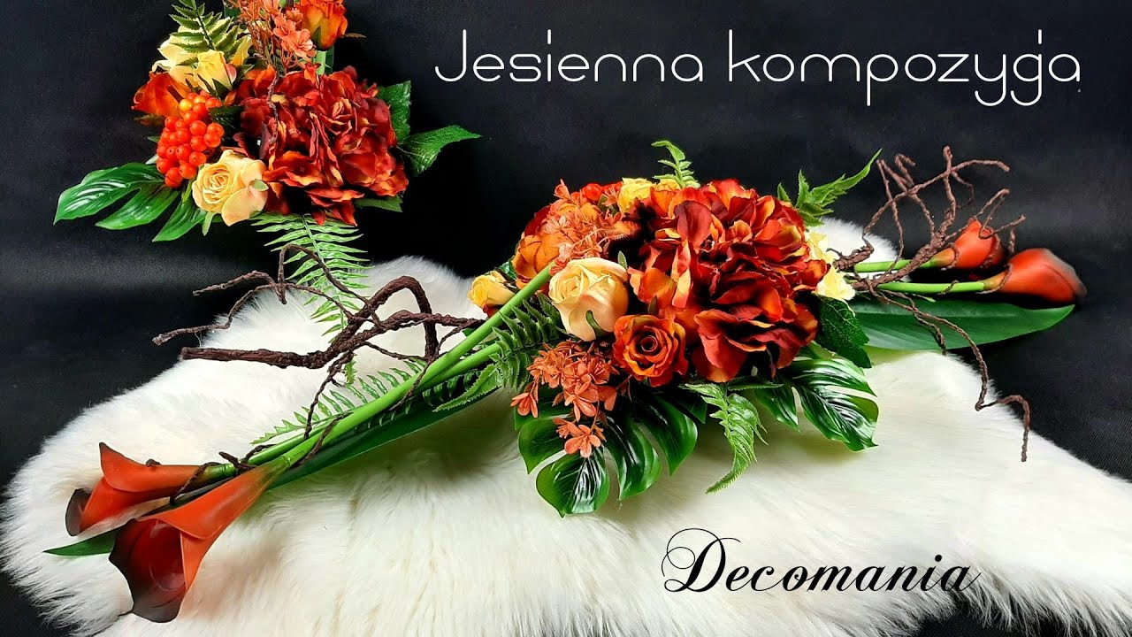 Kompozycja// stroik na grób jesienne kolory// DIY// Wszystkich Świętych