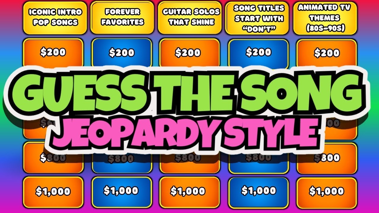 Guess the Song! Jeopardy Music Quiz Style | Music Trivia | Quiz Burst