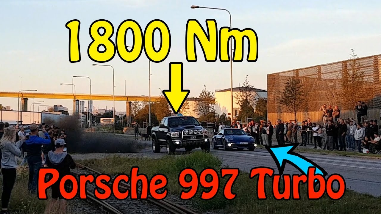 Porsche 997 Turbo made it to finals, then met this Dodge Ram..