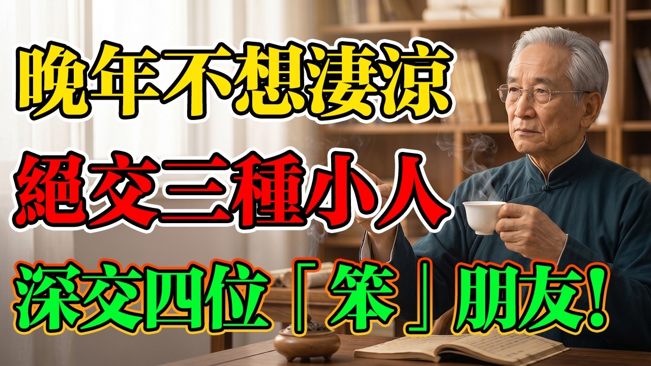 南懷瑾：晚年不想淒涼一定要擦亮眼睛！這三種「吸血鬼」必須絕交，這交四位「笨」朋友值得深交！#南懷瑾 #人生智慧 #風水命理 #因果輪迴 #佛學智慧 #晚年生活 #晚年福報 #斷捨離 #修心法門