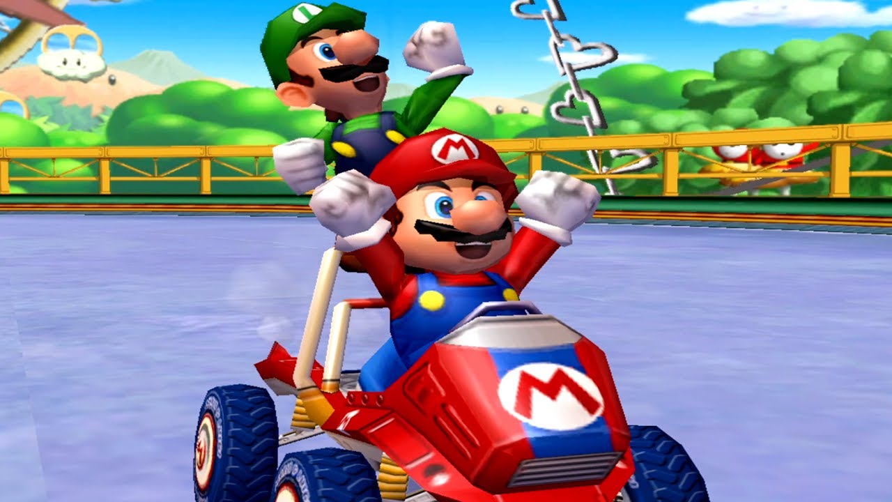 Mario Kart Double Dash - 100% Walkthrough Gameplay Part 1 - 50cc Mushroom Cup with Mario & Luigi