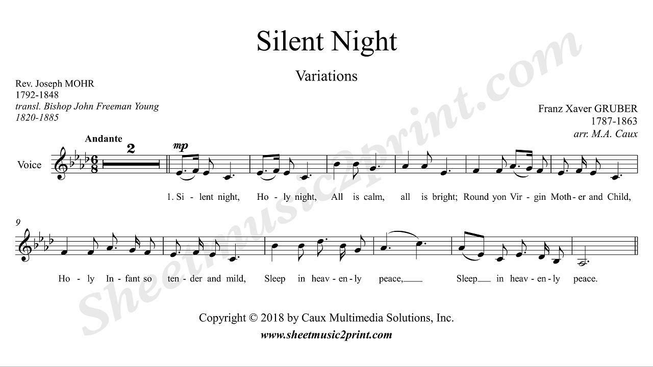 Silent Night Variations - A flat Major