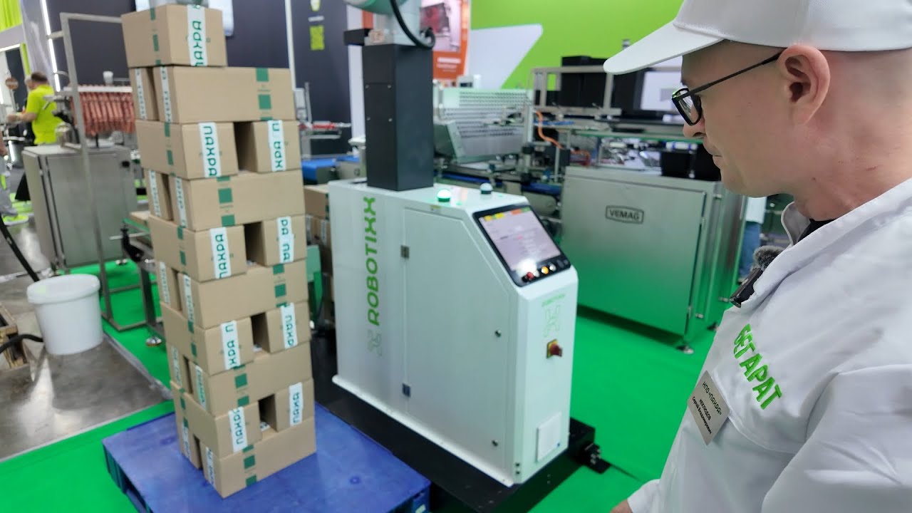 Полный цикл роботизированной упаковки готового продукта Robotixx