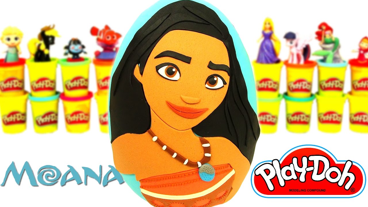 Huevo Sorpresa Gigante de Moana en Español Plastilina Play Doh