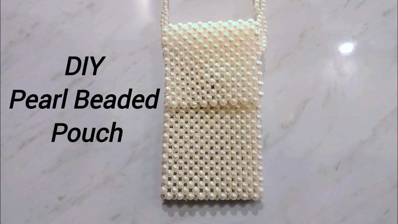 DIY Pearl Beaded Pouch 💎 | Handmade Elegant Beaded Purse | Craftsy Bisma