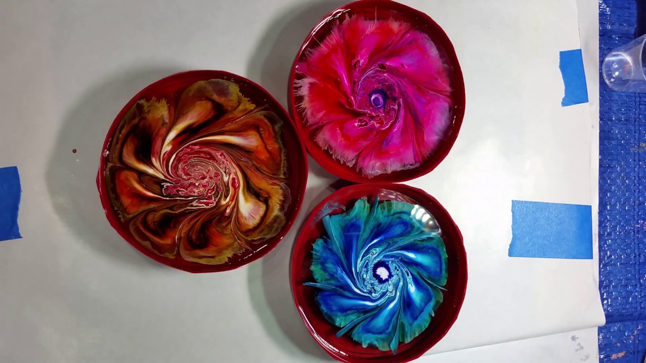 001   Resin Coasters with Alcohol Ink Petri Dish Style