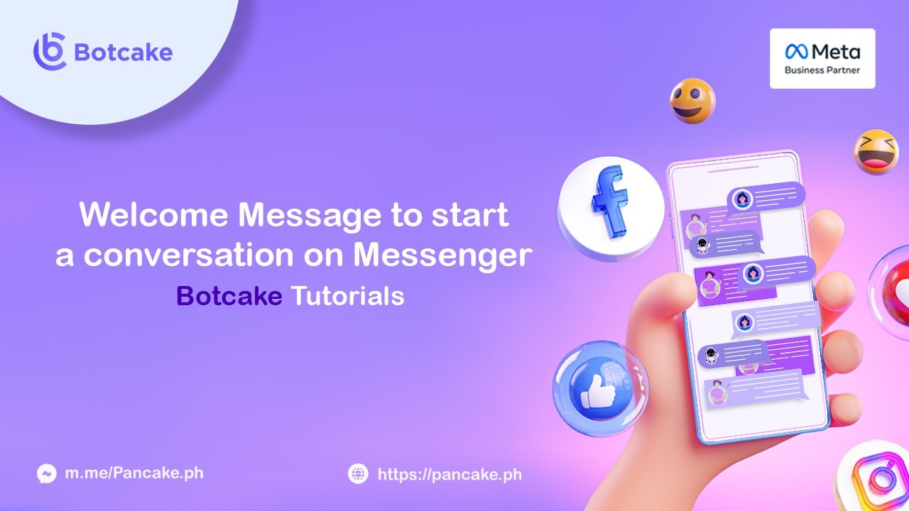 (Tagalog) Botcake Tutorials - Welcome Message to start a conversation on Messenger