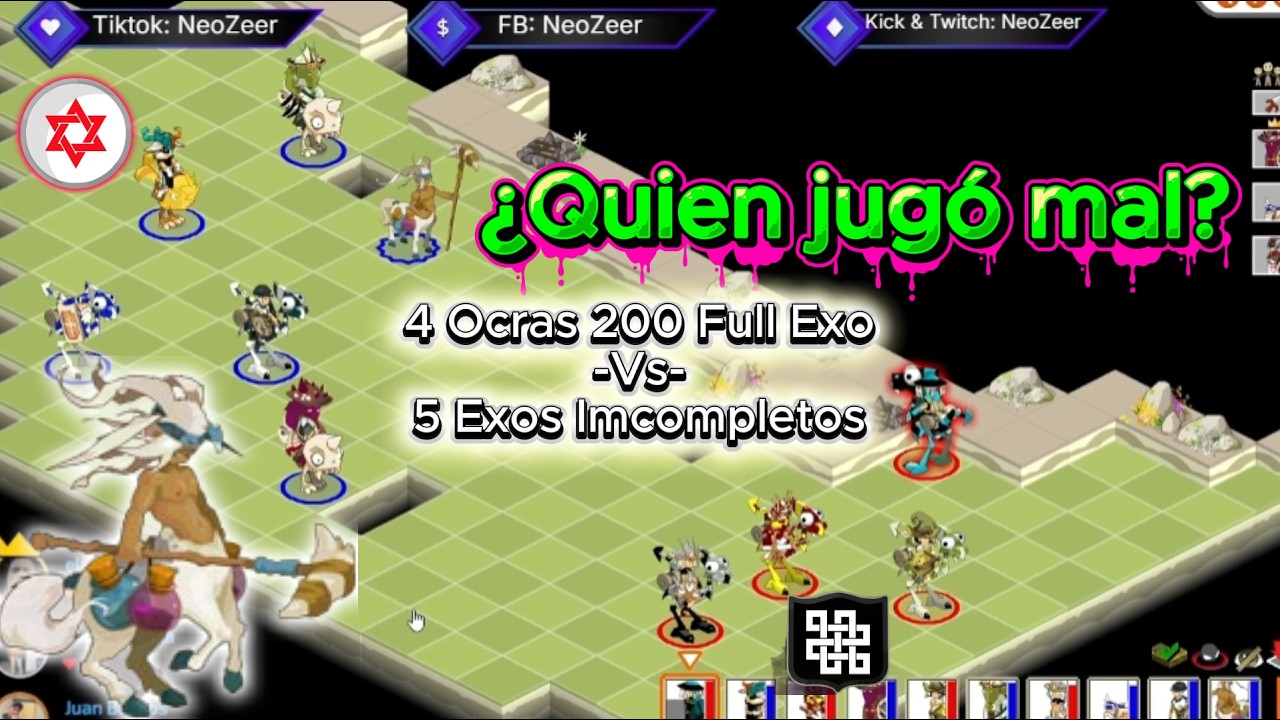 Defensa Recaudador: 4 Ocras 200 full Exos -Vs- 5 PJ Exos incompletos (Dofus Retro)