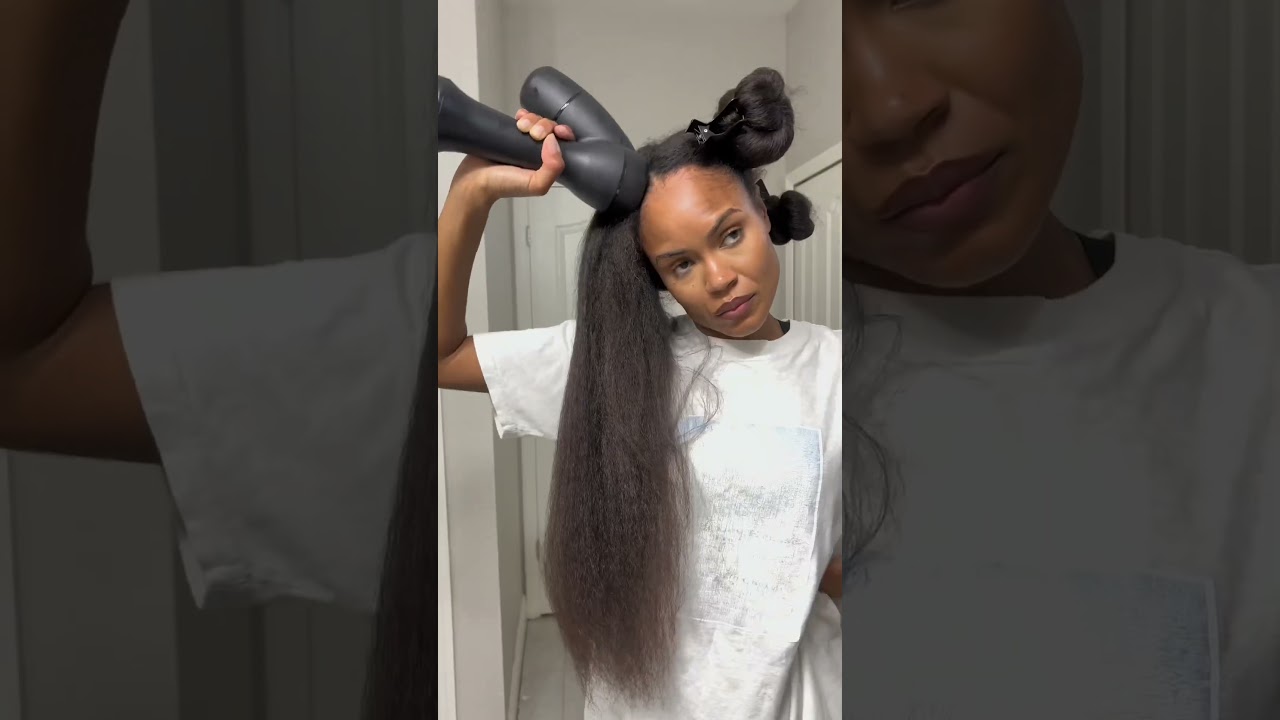 Blow Dried Natural Hair #naturalhair #blowdryhair #type4hair