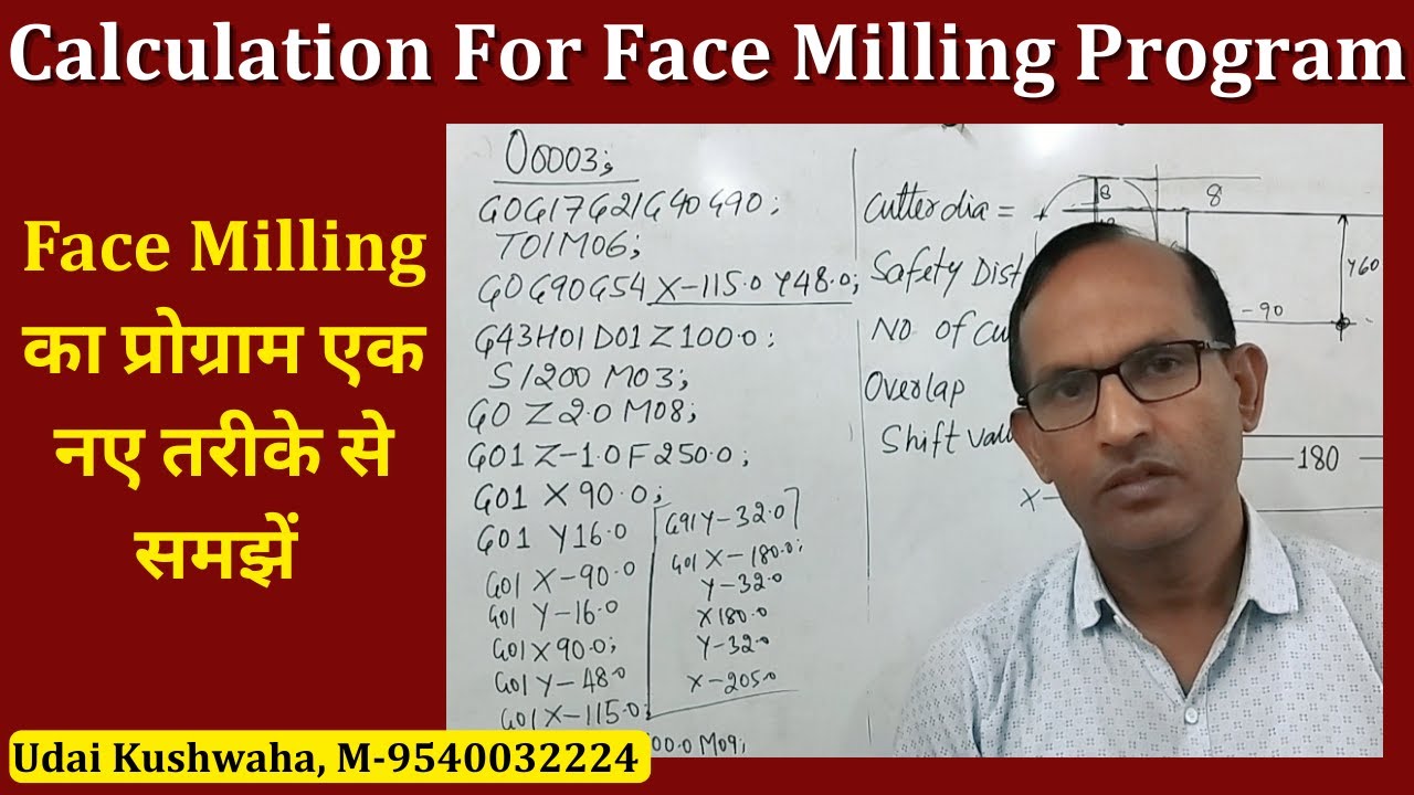 Face milling Program For Beginners | Learn Top Milling Programming | How to change Face Mill Cutter