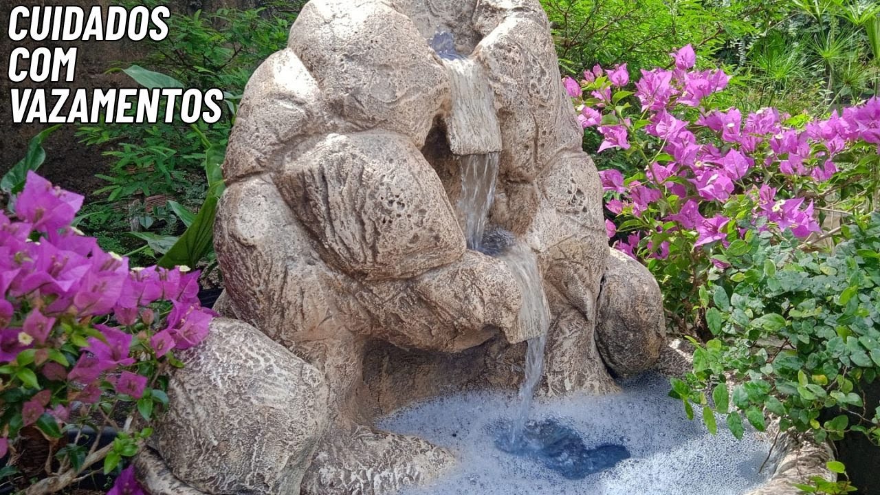 Fonte Grande Para Jardim! Boa dica de cuidado com vazamento!