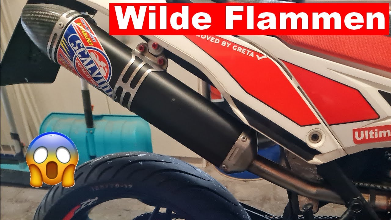 Die heftigste Auspuffanlage für die Beta rr 125 LC | Riesen Flammen | Scalvini Komplettanlage