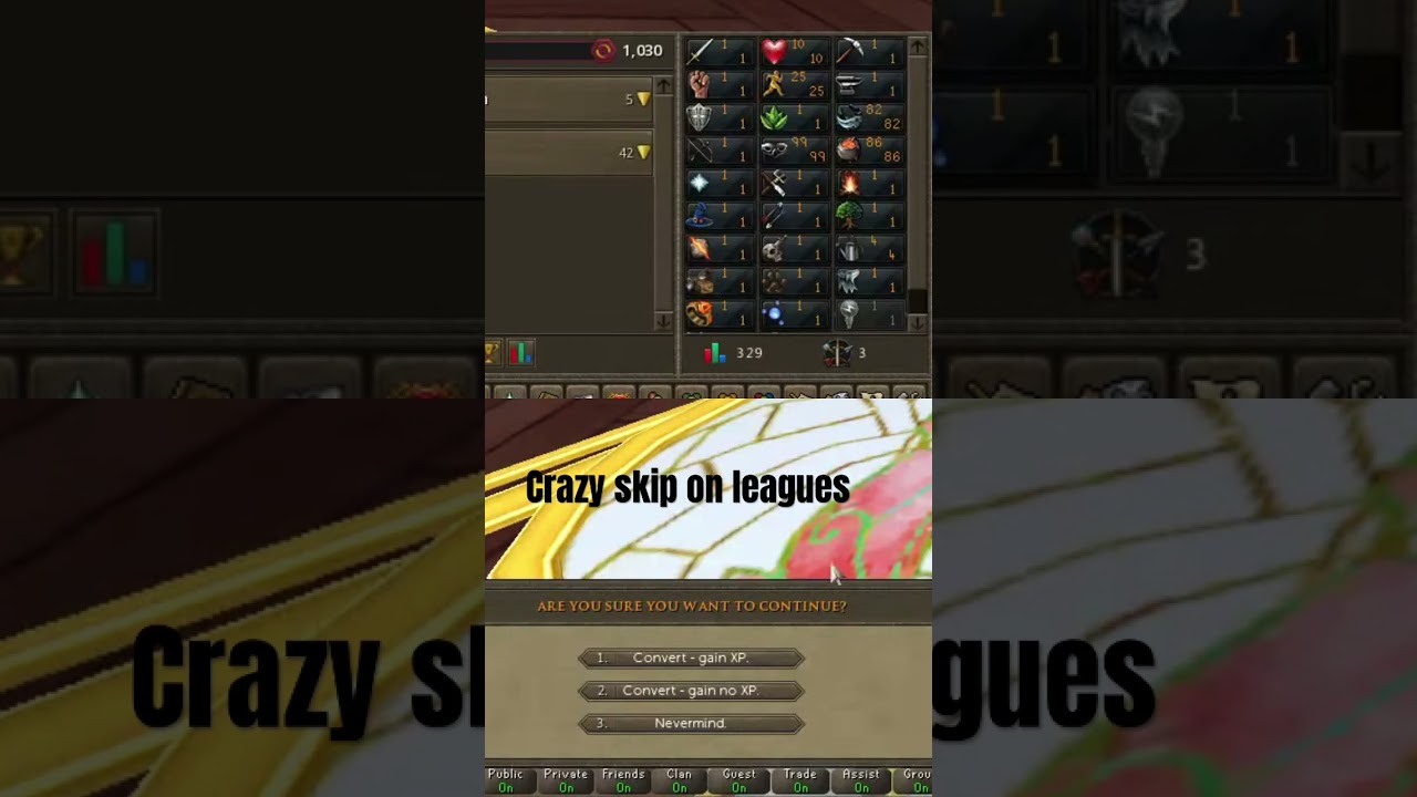 World record 820 levels in one tick  rs3 leagues #runescape #rs3 #leagus #gaming