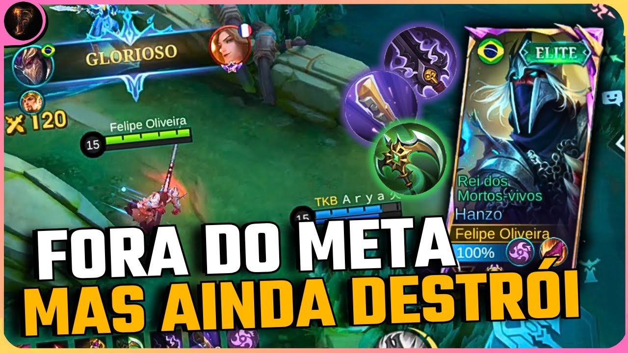 QUANDO A PARTIDA SE TORNA UM TESTE DE PACIÊNCIA - HANZO GAMEPLAY | Mobile Legends