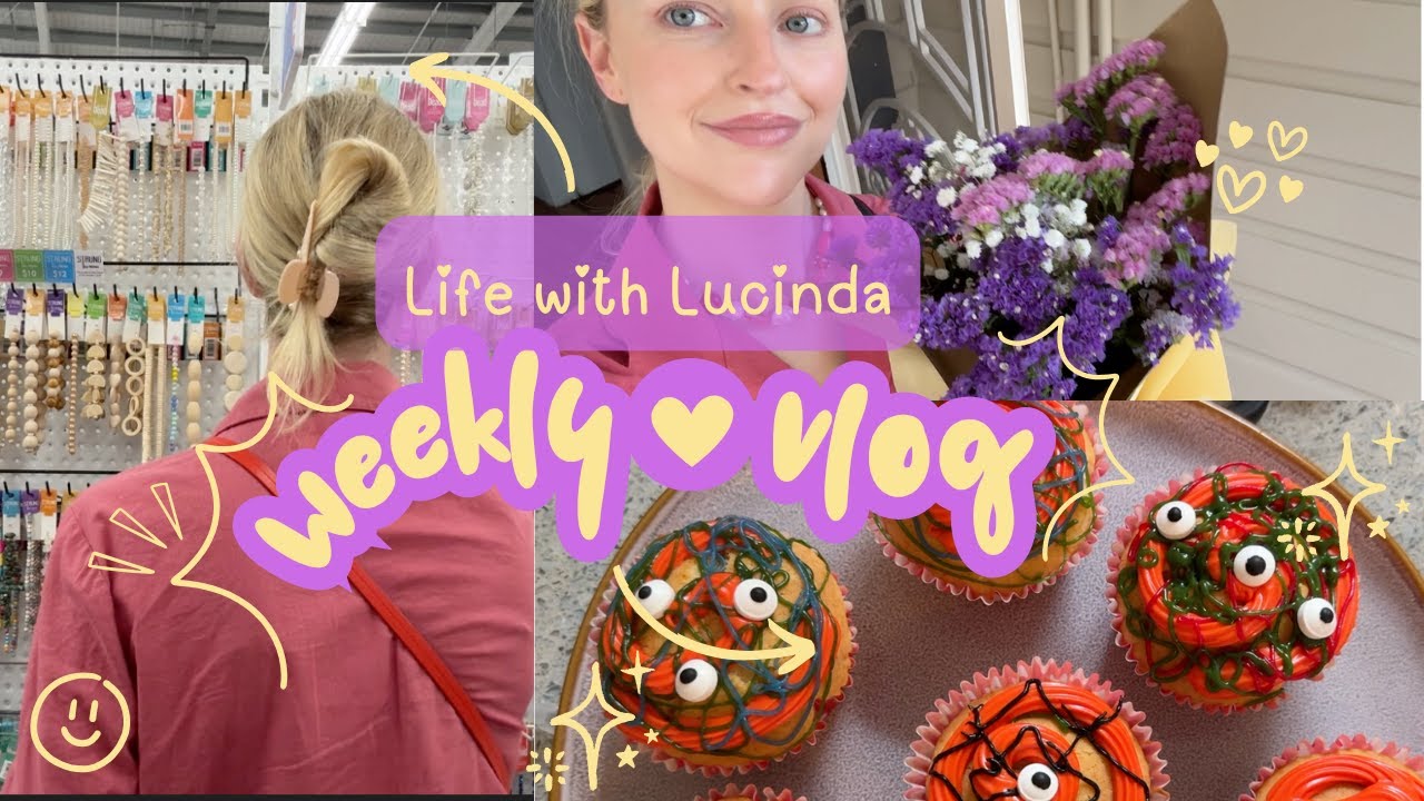 Weekly Vlog | Studio Days & Jacaranda Blooms 🌸 | Beads & Halloween Baking Fun! 🎃💜 Life with Lucinda