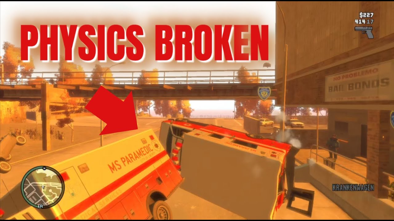 GTA 4 BROKE PHYSICS 💀 Cars & Ambulances Flying Everywhere