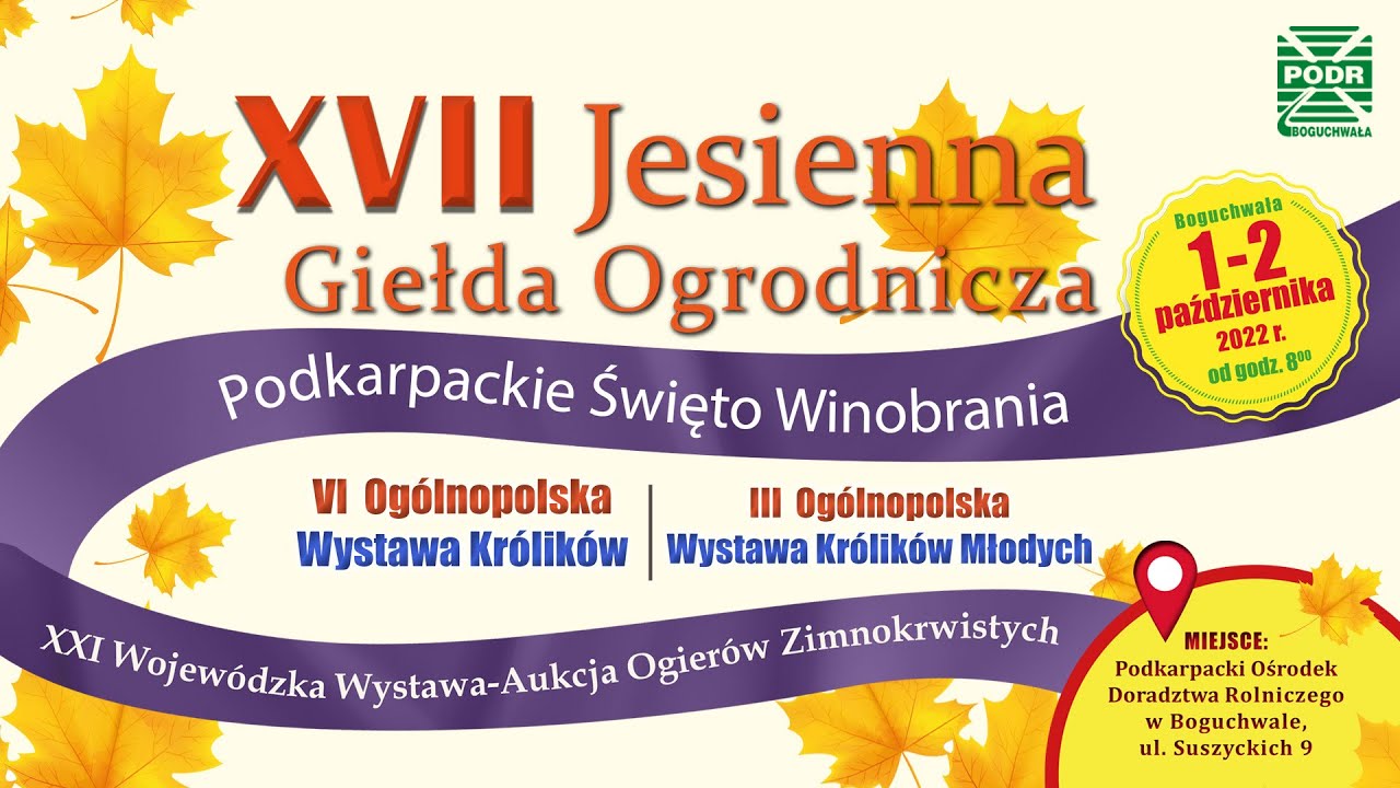 XVII Jesienna Giełda Ogrodnicza, VI Ogólnopolska Wystawa Królików i III Ogólnopolska Wystawa Król...