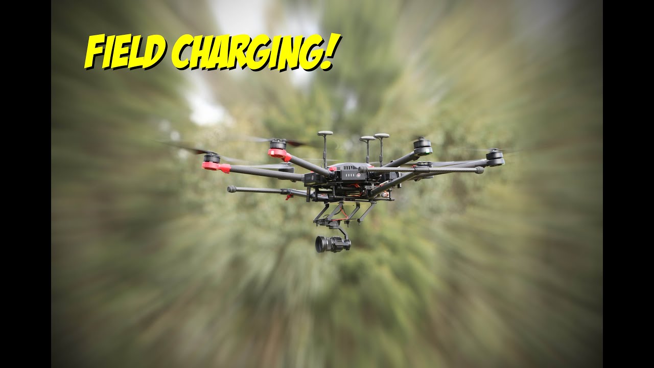 Charging drone batteries in the Field!