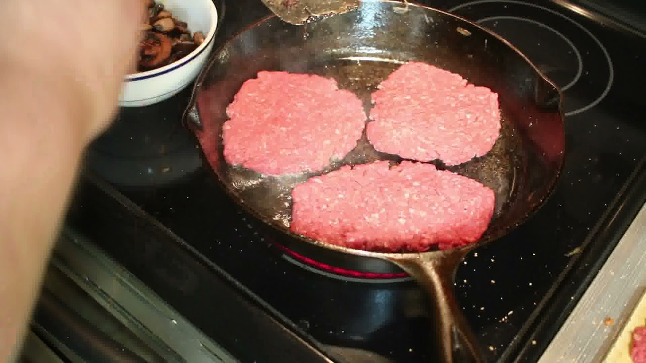Hamburger Steak with Sautéed Mushrooms and Onions