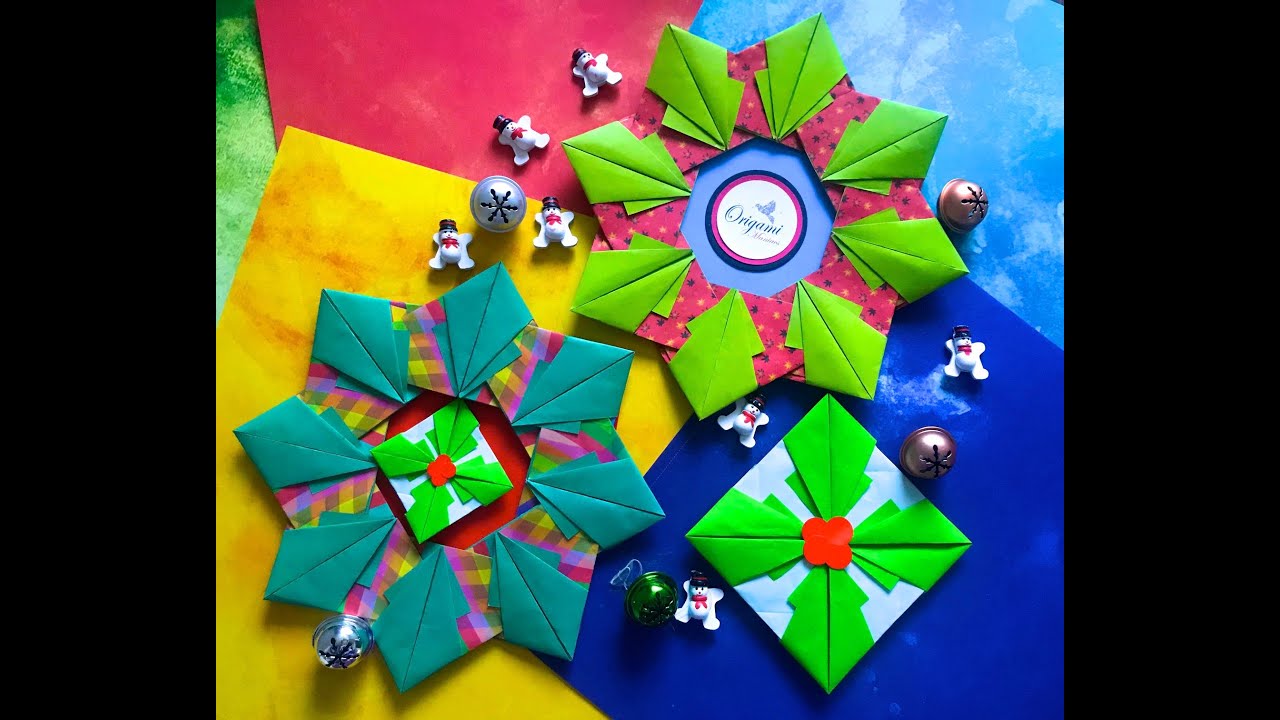 Origami Maniacs 407: English Holly Ornament and Wreath