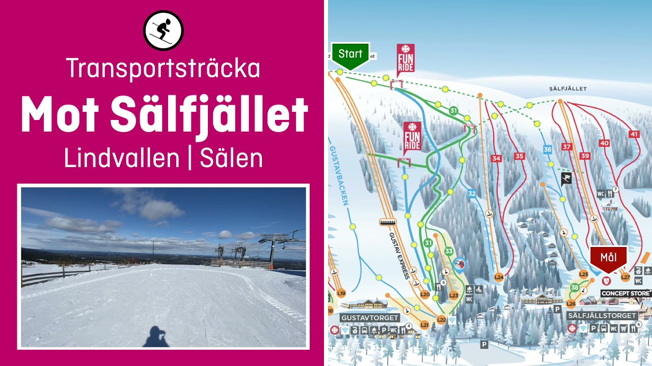 Transportsträcka mot Sälfjällstorget | Lindvallen, Sälen