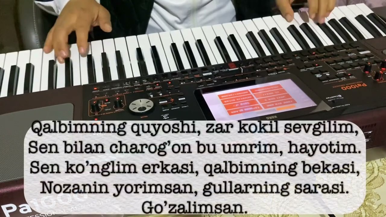 Muhriddin Holiqov - Go’zalimsan minus (karaoke) matni bilan
