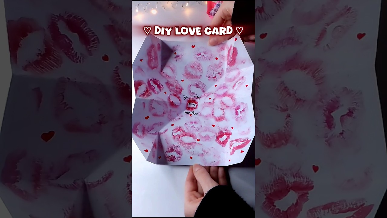 DIY Love CARD with a KISS Easy ROMANTIC Gift Idea for YOU 💋