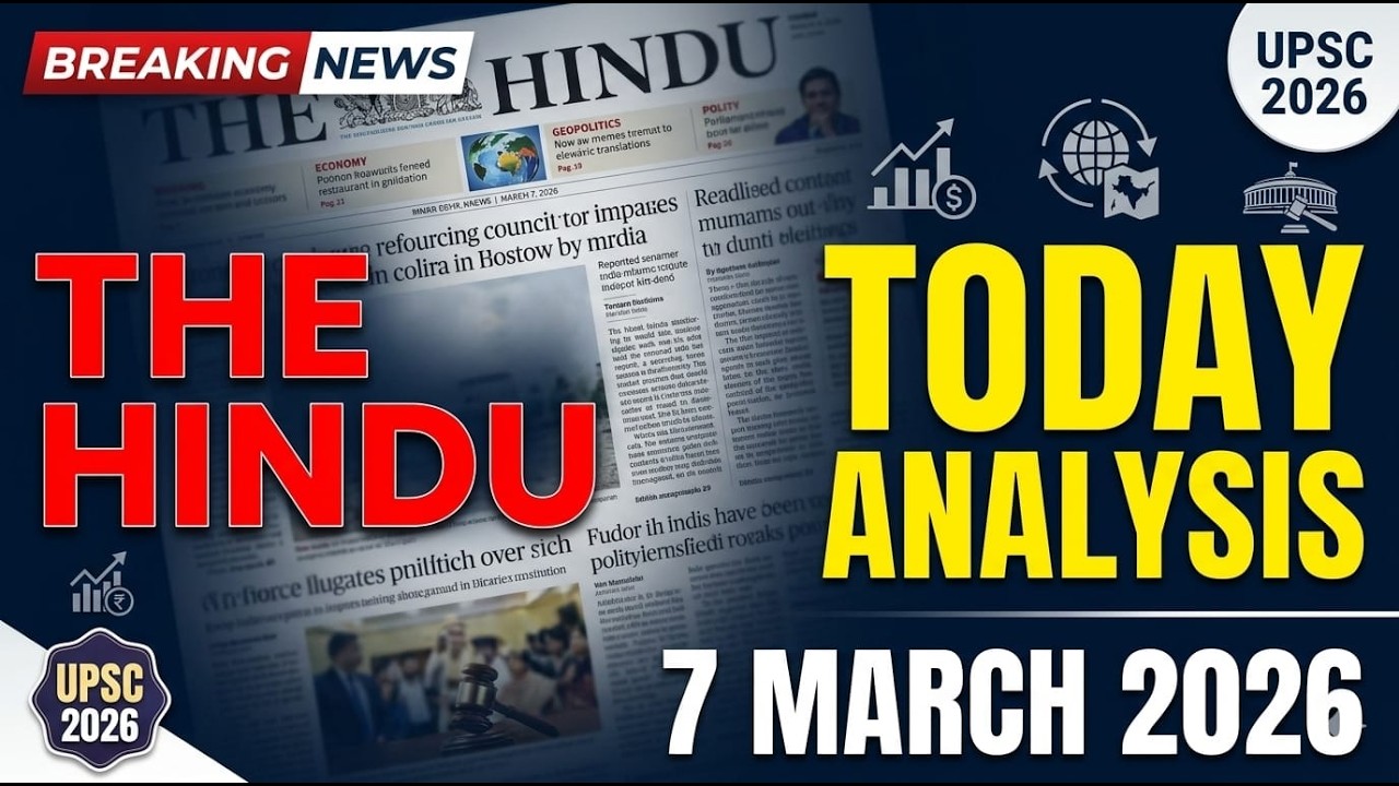 The Hindu Newspaper Analysis | 7 March 2026 | chronicle decode radio 