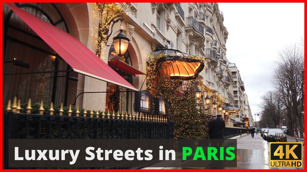 Paris , France 🇫🇷 - Paris Walking Tour 4K -  | Paris Street Walk | Luxury Streets