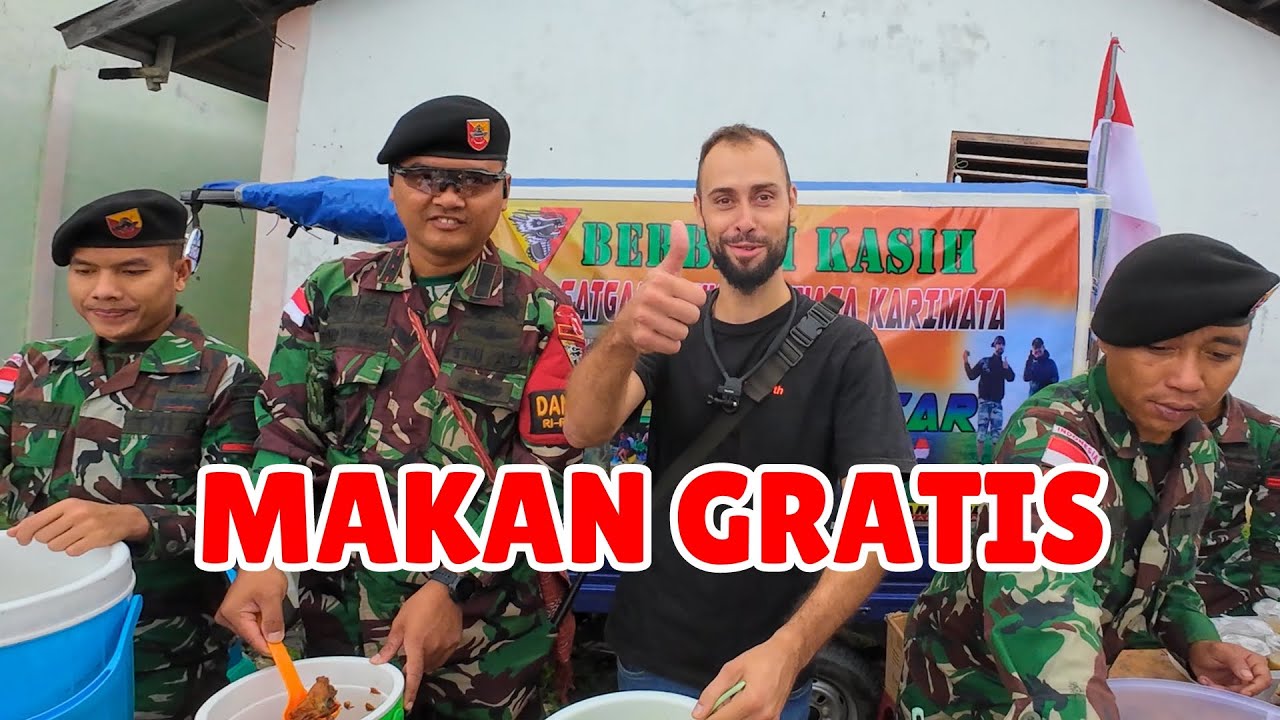 Makanan Gratis di Timor bersama TNI Yonkav 6