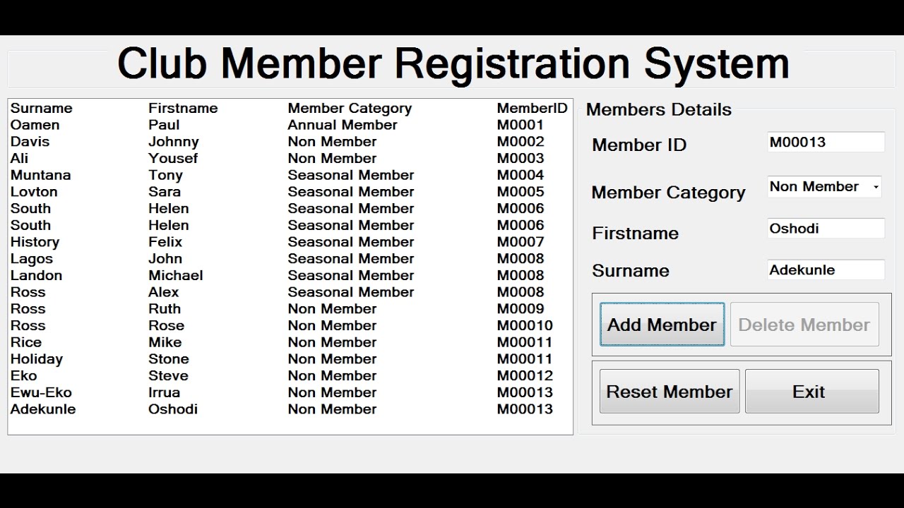 How to Create a Registration Recording System in Visual Basic.Net