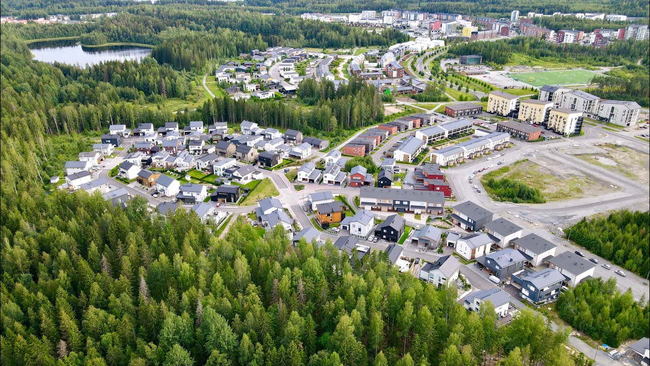 Vuores, Tampere, Finland - drone view (4K)