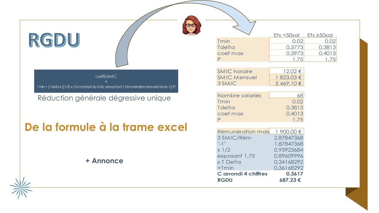 Nouvelle Réduction Générale Dégressive Unique - Trame excel