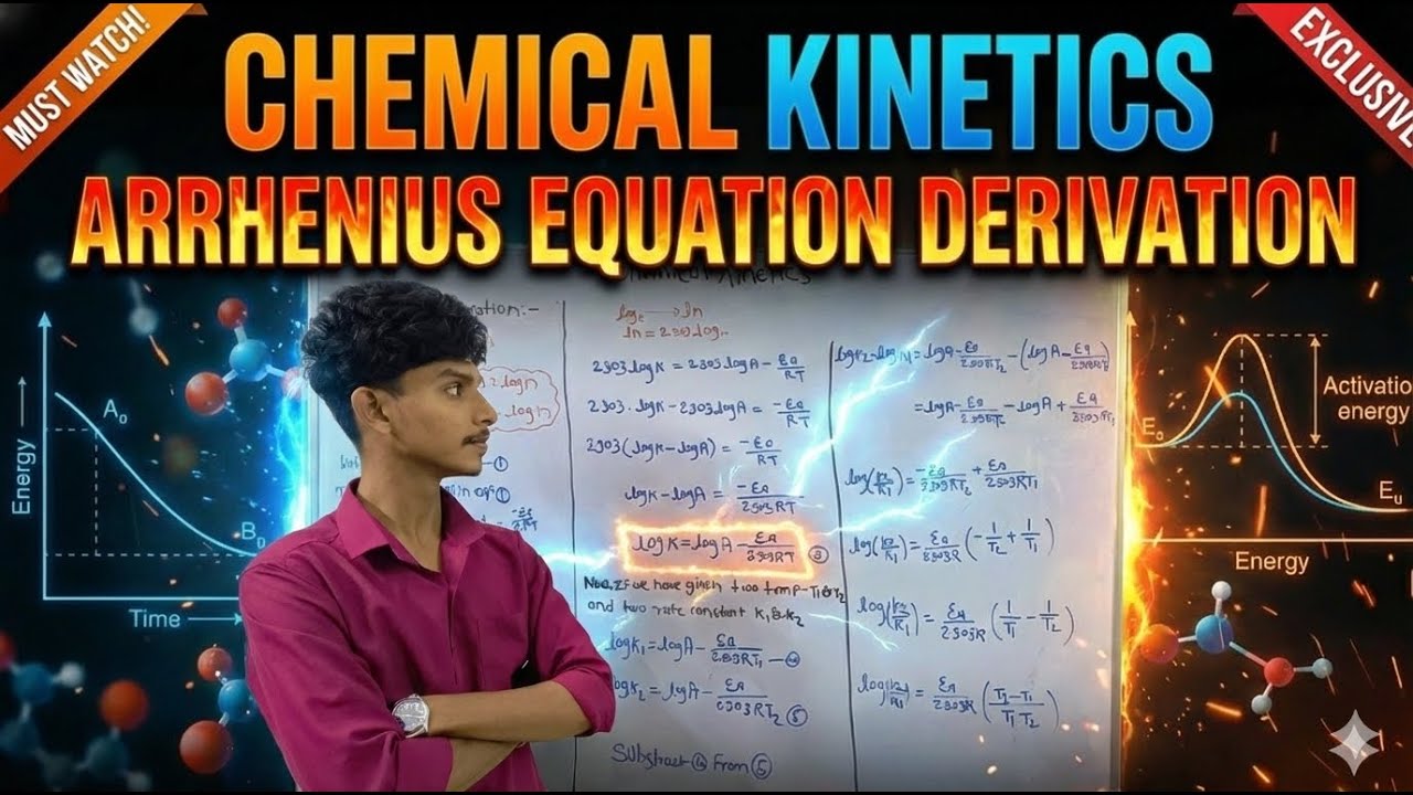 Arrhenius Equation Derivation in Chemical Kinetics | class12 Boards + IIT-JEE + NEET |NITianChemDuo