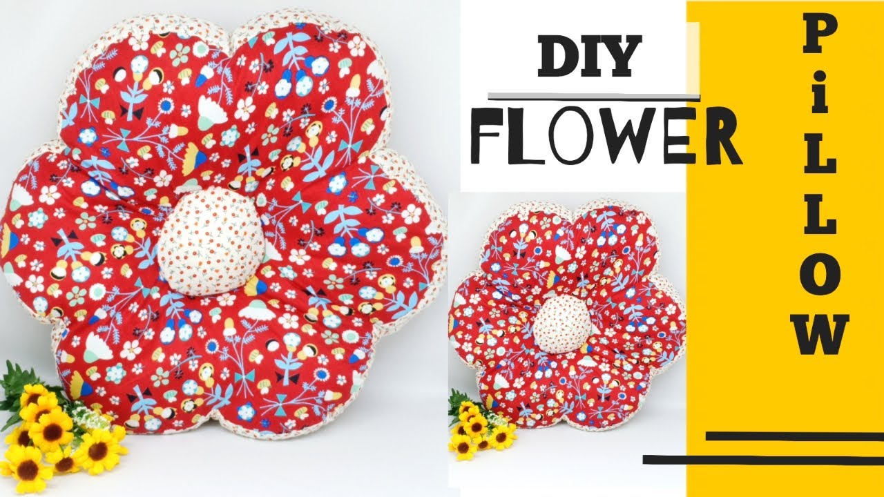 DIY easy flower pillow | simple pillow tutorial