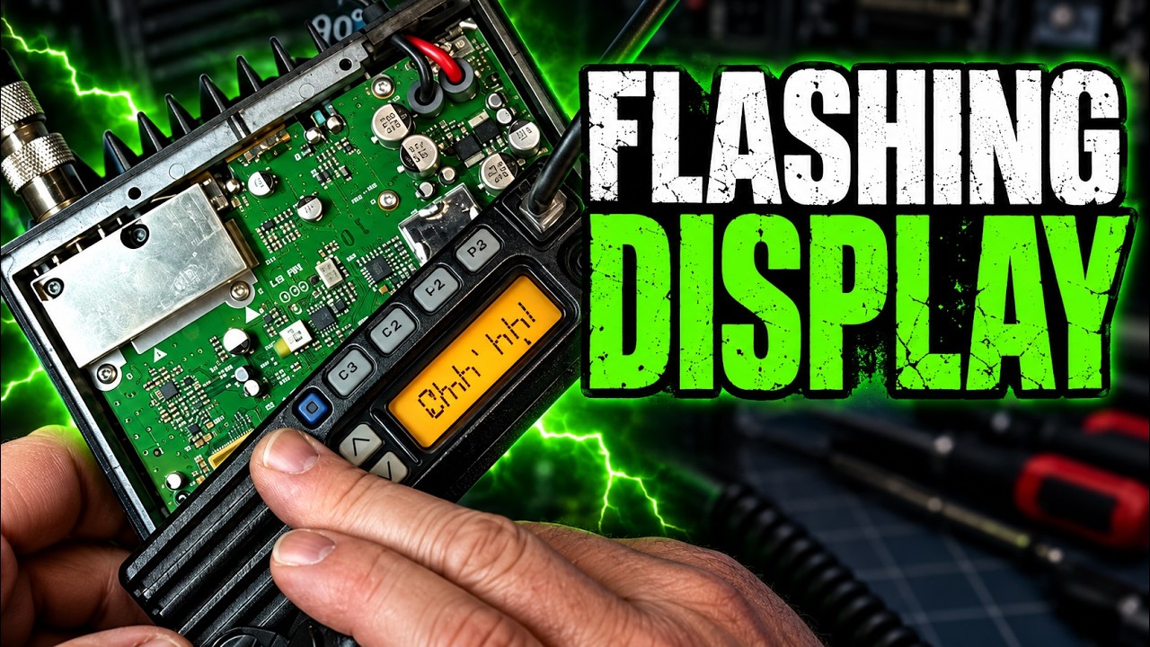 Icom IC-F110 Flashing display Repair