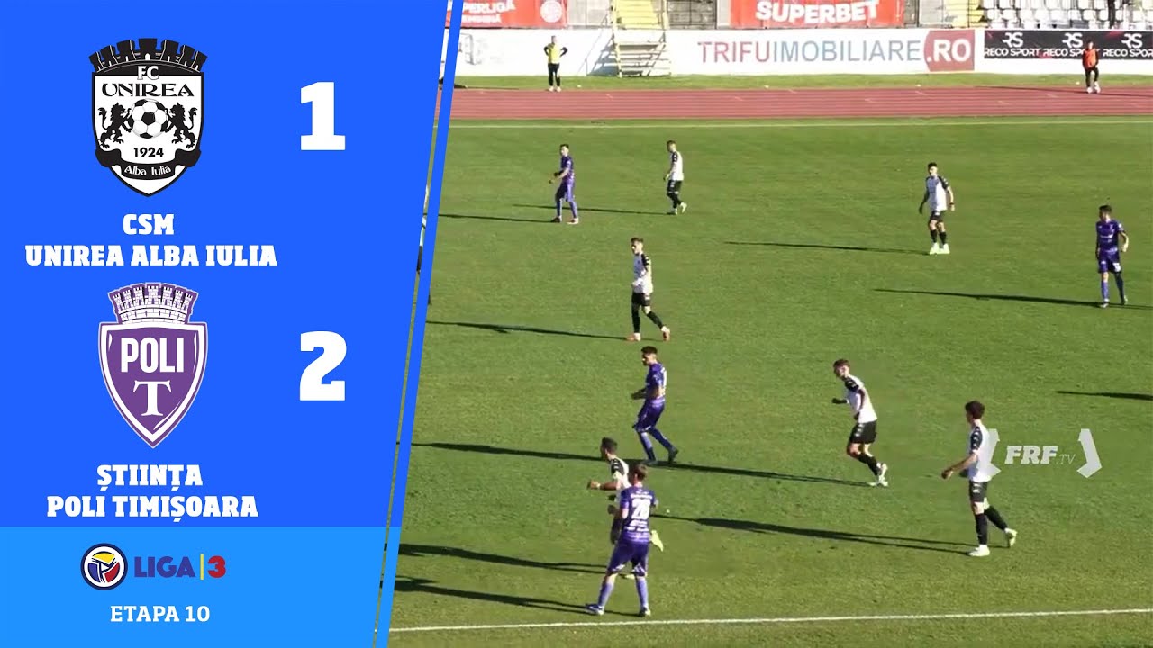 Liga 3, Etapa 10: CSM Unirea Alba Iulia - Știința Poli Timișoara 1-2, 25.10.2025