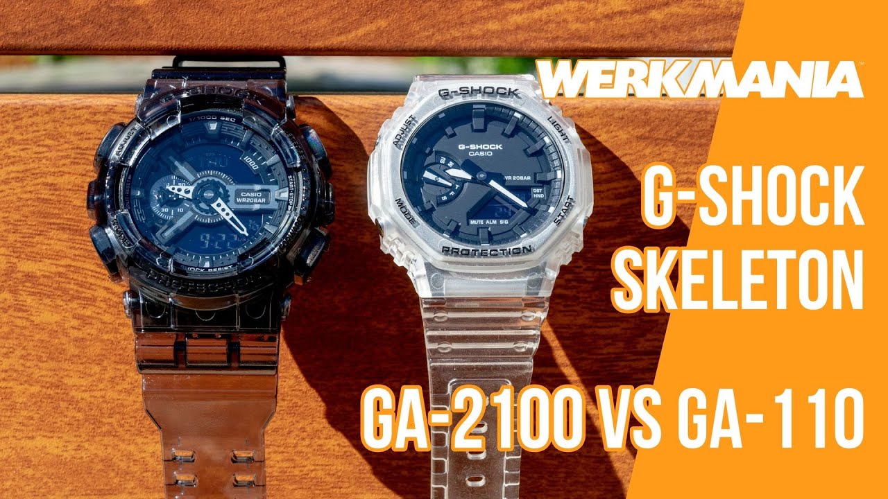 G-Shock Skeleton series GA-2100SKE és GA-110SKE teszt / bemutató (english subtitle)