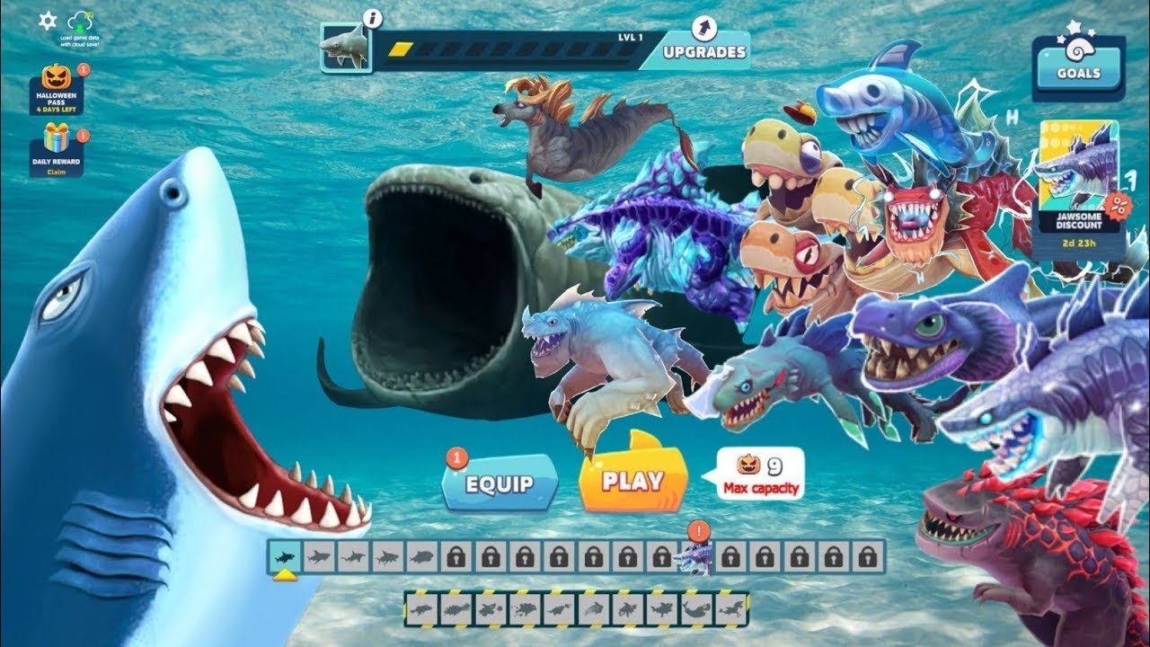✅Hungry Shark Evolution - All 29 Sharks Unlocked Hack Gems Coins Mod & Gameplay - Shark Game Update