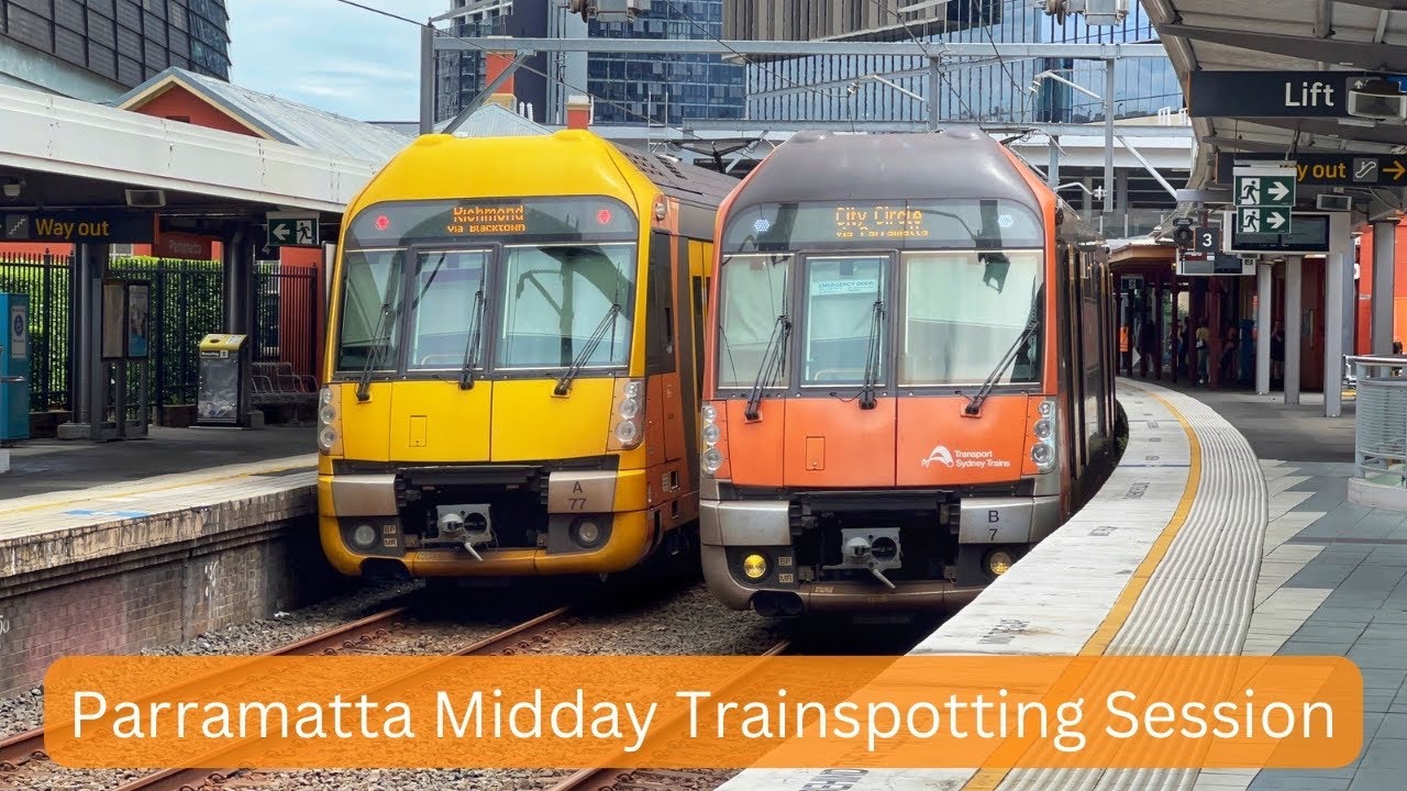 Sydney Trains Vlog 2035: Parramatta Midday Trainspotting Session