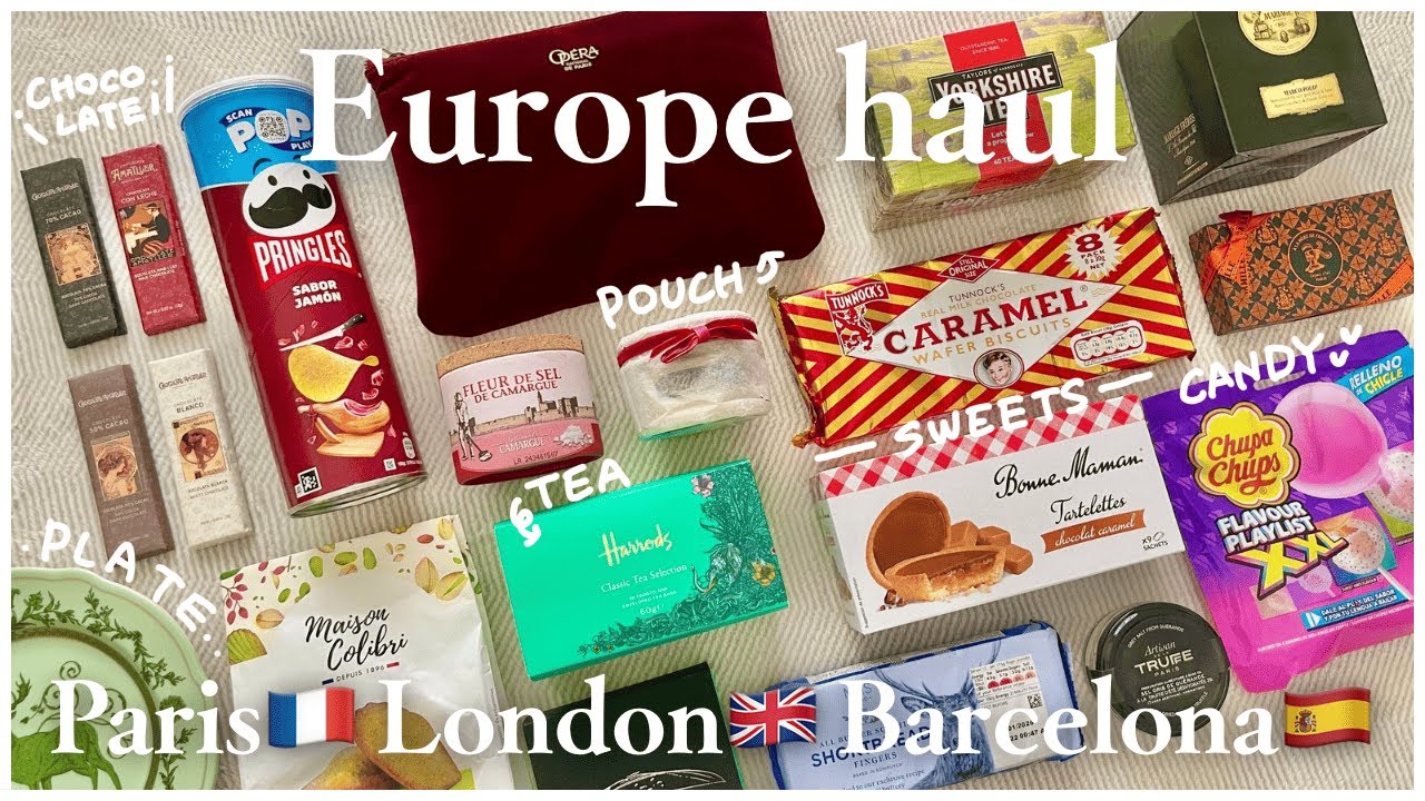 【 Europe haul 】フランス🇫🇷イギリス🇬🇧スペイン🇪🇸の購入品紹介！ばら撒き土産・紅茶・チョコレート・食器など🛍️✨