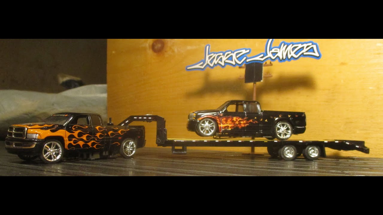 JESSE JAMES PICK UP TRUCKS WITH GOOSE NECK TRAILERS