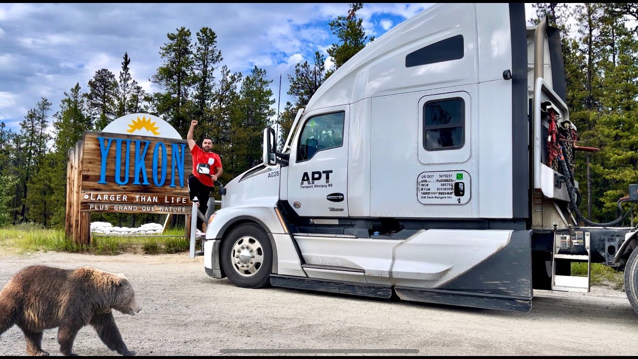 Dangerous Driving no network no police 😱 | entering YUKON territory on Truck | Alaska Highway