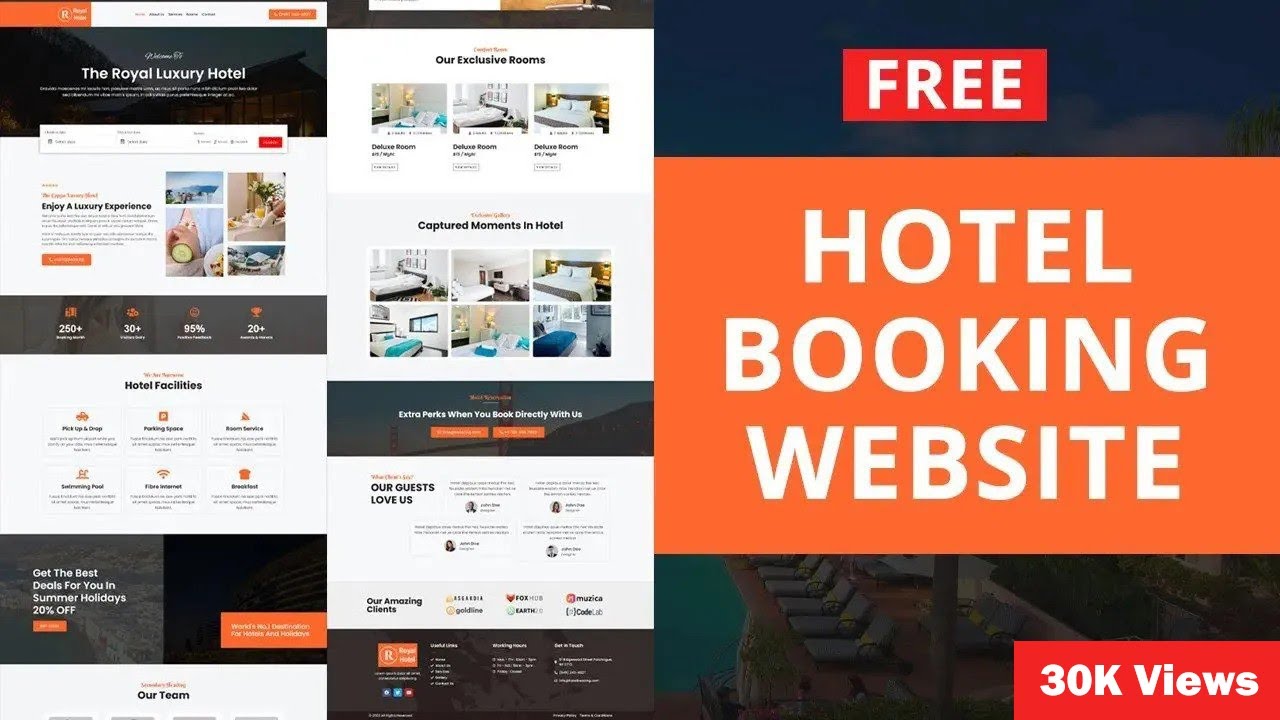 How To Make A Hotel Booking Website With WordPress Free | Elementor | Astra | Vik Plugin | 2024